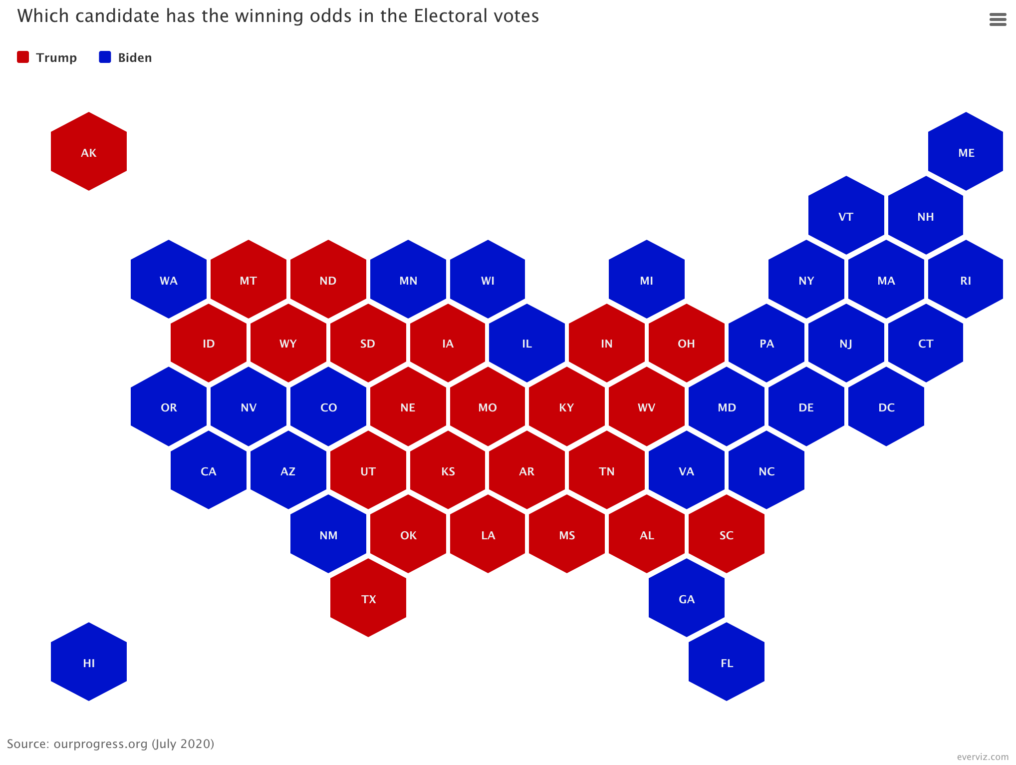 Honeycomb map