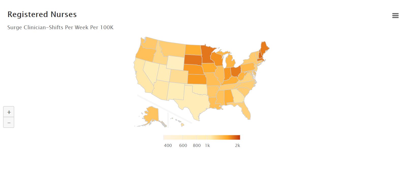 Registered Nurses – Choropleth map