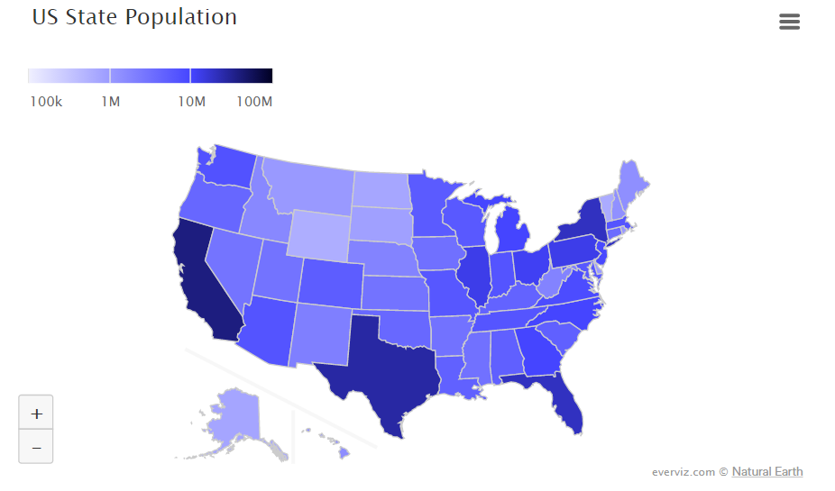 US State Population – Choropleth map