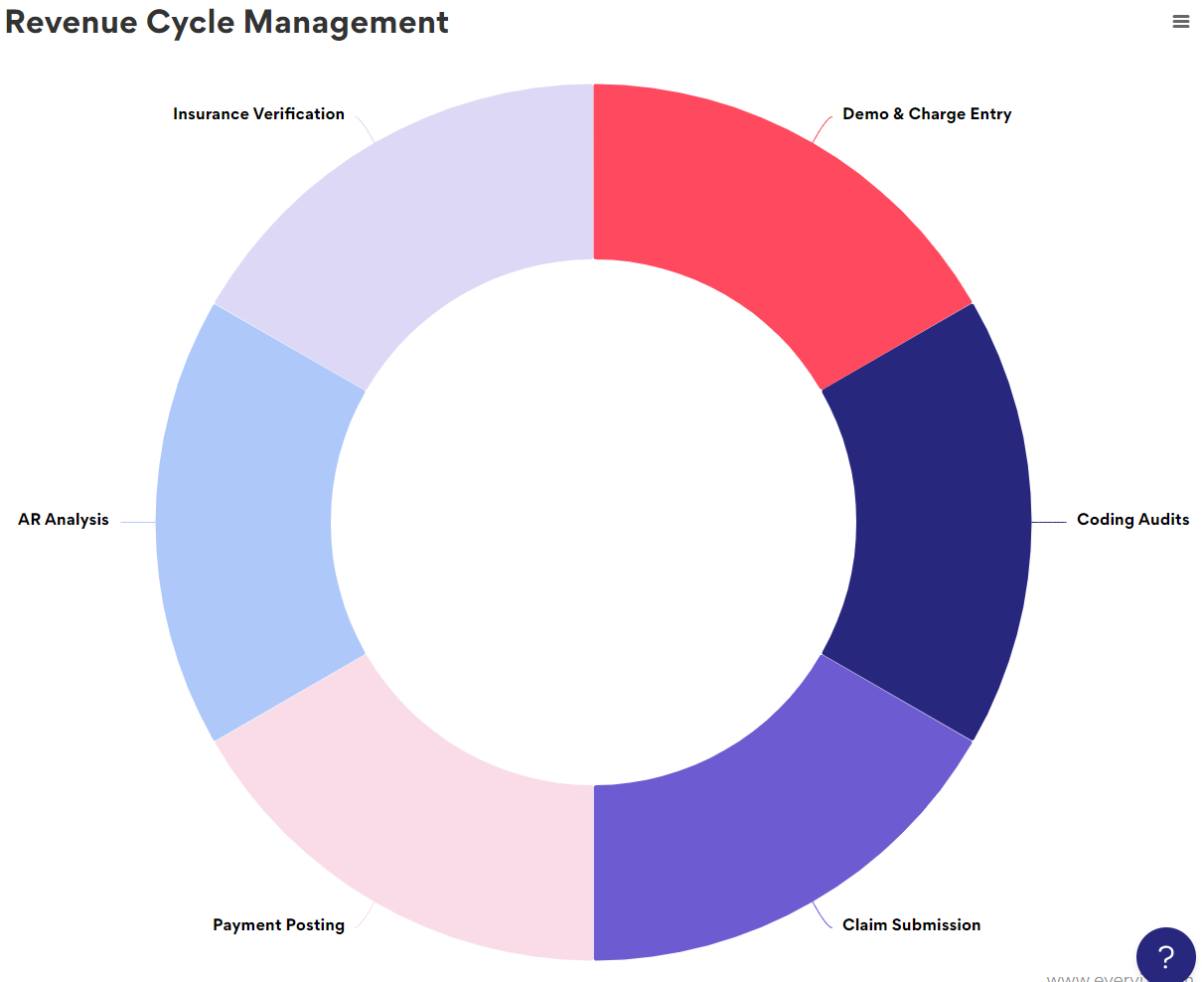 Revenue Cycle Management - Donut chart