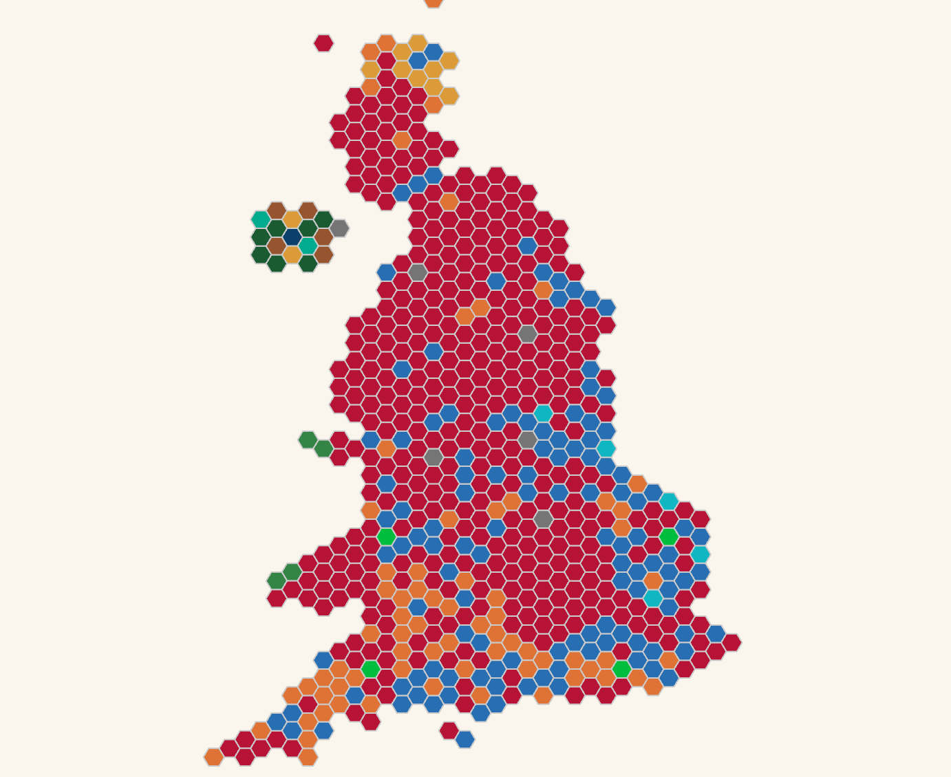 Constituency Hex map