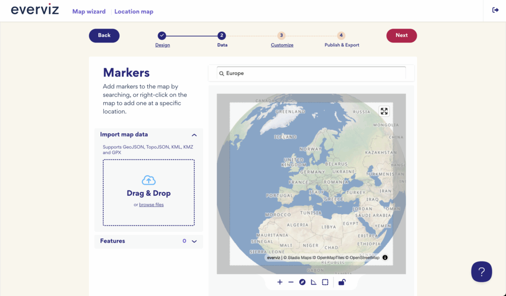 Import data screenshot